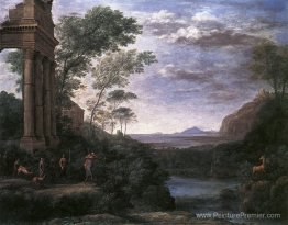 Paysage avec Asanius tirant sur le cerf de Sylvia Paysage avec Asanius tirant sur le cerf de Sylvia