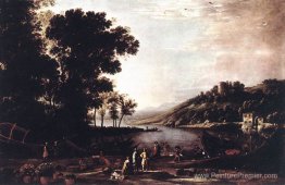 Paysage avec marchands Paysage avec marchands