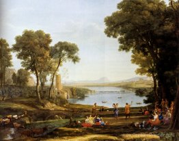 Paysage avec le mariage d'Isaac et de Rebekah Paysage avec le mariage d'Isaac et de Rebekah