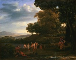 Paysage avec des satyres et des nymphes dansantes Paysage avec des satyres et des nymphes dansantes