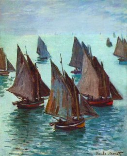 Bateaux de pêche, mer calme Bateaux de pêche, mer calme