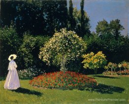 Jeanne-Marguerite Lecadre dans le jardin Jeanne-Marguerite Lecadre dans le jardin