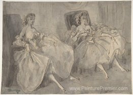 Deux femmes assises Deux femmes assises