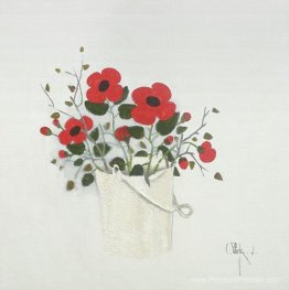 Bouilloire avec des fleurs Bouilloire avec des fleurs