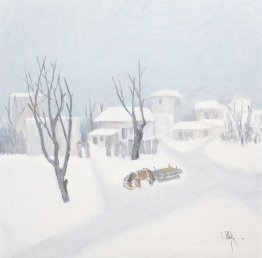 Hiver dans le village Hiver dans le village