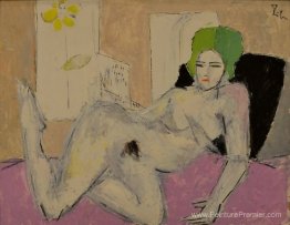 Nu avec une perruque verte Nu avec une perruque verte