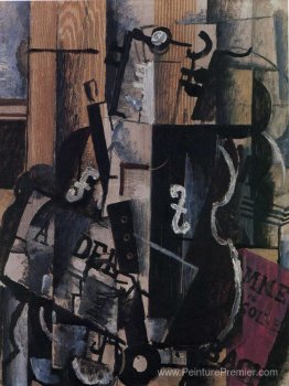 Violon et clarinette sur une table Violon et clarinette sur une table