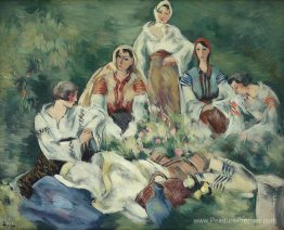 Composition avec des motifs paysans Composition avec des motifs paysans