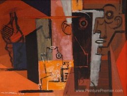 Composition au visage et coquillage Composition au visage et coquillage