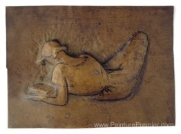 Femme étendu lisant Femme étendu lisant