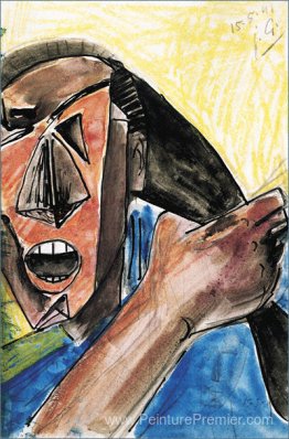 Visage Criant à la Grande Main Visage Criant à la Grande Main