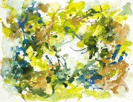 Vista '- nr. G 639 - Couleurs abstractes, art aquarelle, étouffe Vista '- nr. G 639 - Couleurs abstractes, art aquarelle, étouffe