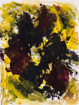 G-875 -Abstract Watercolor Painting on Paper in Gouache Techniqu G-875 -Abstract Watercolor Painting on Paper in Gouache Techniqu