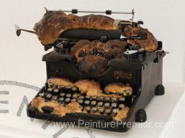 Brotteigobjekt Schreibmaschine Brotteigobjekt Schreibmaschine
