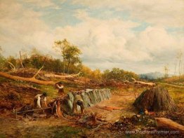 Empiler la clôture en chêne Empiler la clôture en chêne