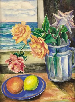 Nature morte avec des roses et des fruits Nature morte avec des roses et des fruits