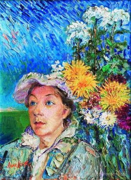 Marusia avec des fleurs Marusia avec des fleurs