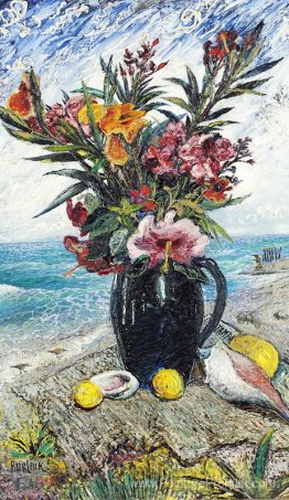Nature morte avec des fleurs au bord de la mer Nature morte avec des fleurs au bord de la mer