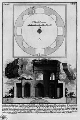 Les antiquités romaines, t. 3, planche xvi. Plan et section du m Les antiquités romaines, t. 3, planche xvi. Plan et section du m