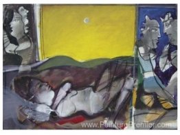 Femme endormie sous le clair de lune Femme endormie sous le clair de lune
