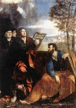 Sts John et Bartholomew avec des donateurs Sts John et Bartholomew avec des donateurs