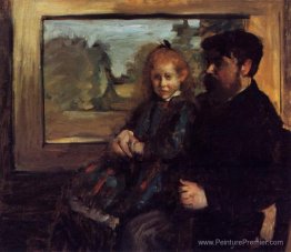 Henri Rouart et sa fille Helene Henri Rouart et sa fille Helene