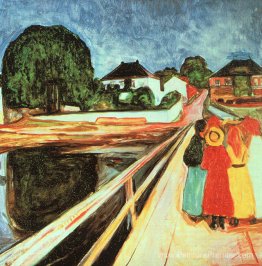 Filles sur un pont Filles sur un pont