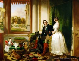 La reine Victoria et le prince Albert à la maison au château de La reine Victoria et le prince Albert à la maison au château de