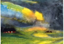 Ciel coloré au-dessus du marais Ciel coloré au-dessus du marais