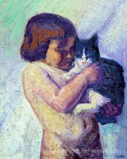 Enfant avec chat Enfant avec chat