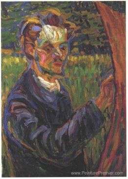 Portrait d'Erich Heckel au chevalet Portrait d'Erich Heckel au chevalet