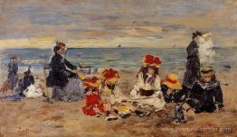 Femmes de pêche aux crevettes à Kerhor Femmes de pêche aux crevettes à Kerhor