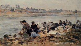 Blanchisseurs sur les rives des touques Blanchisseurs sur les rives des touques