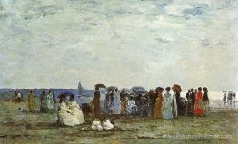 Baigneurs sur la plage à Trouville Baigneurs sur la plage à Trouville