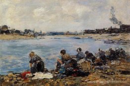 Blanchisseurs sur les rives des touques Blanchisseurs sur les rives des touques