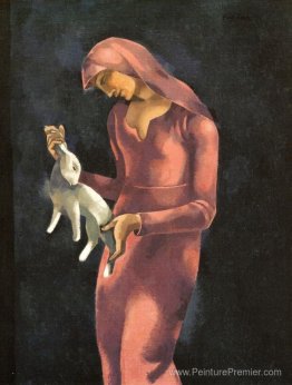 Femme avec un lapin Femme avec un lapin