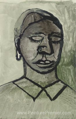 Fille avec les yeux fermés Fille avec les yeux fermés