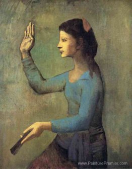 Femme avec un fan Femme avec un fan