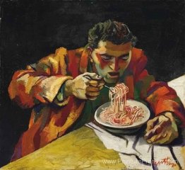 Uomo che mangia gli spaghetti Gli Uomo che mangia gli spaghetti Gli