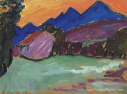 Rote Abend - Blaue Berge Rote Abend - Blaue Berge