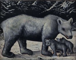 Ours blanc avec ses petits Ours blanc avec ses petits
