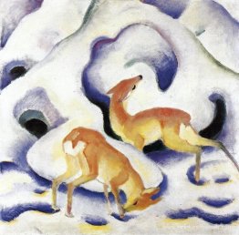 Cerf dans la neige Cerf dans la neige
