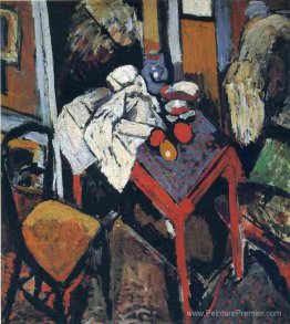 Nature morte sur la table rouge Nature morte sur la table rouge