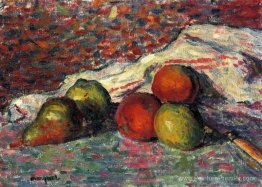 Fruits, couteau et serviette Fruits, couteau et serviette
