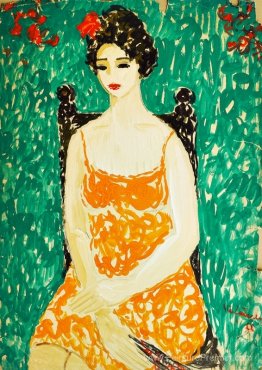 Fille à la robe orange Fille à la robe orange