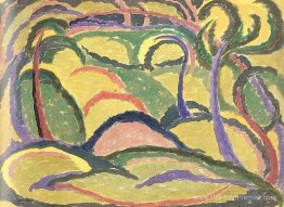 Paysage vert et jaune Paysage vert et jaune