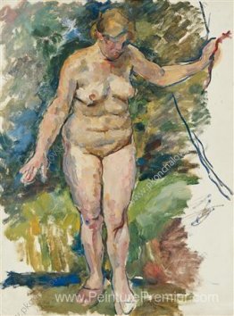 Nu sur un fond de vert. Sketch pour peindre 'femme au ruisseau' Nu sur un fond de vert. Sketch pour peindre 'femme au ruisseau'