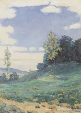 Paysage avec deux petits arbres Paysage avec deux petits arbres