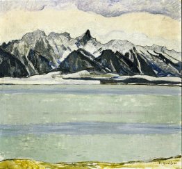 Lac Thun avec Stockhornkette en hiver Lac Thun avec Stockhornkette en hiver
