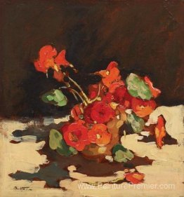 Tasse avec des géraniums Tasse avec des géraniums